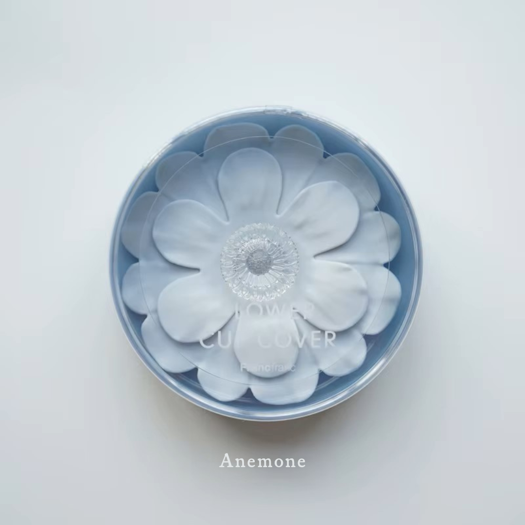 anemone flower tea cup lid