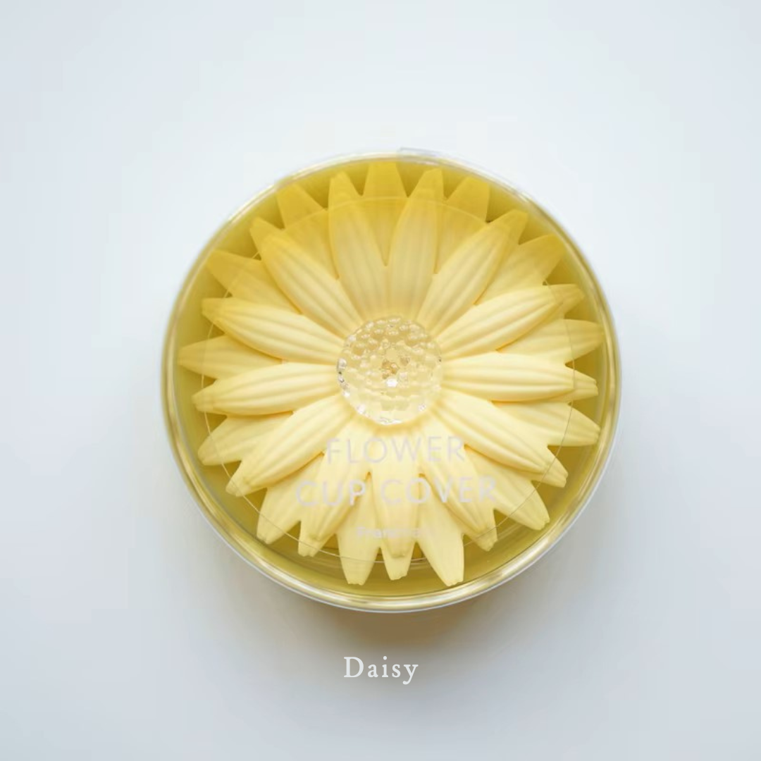 daisy flower tea cup lid